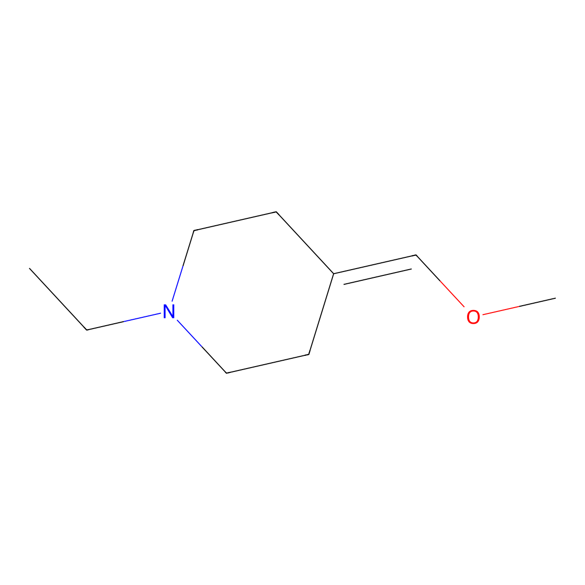 1-Ethyl-4-(methoxymethylidene)piperidine molecular structure, CAS 2126177-88-4