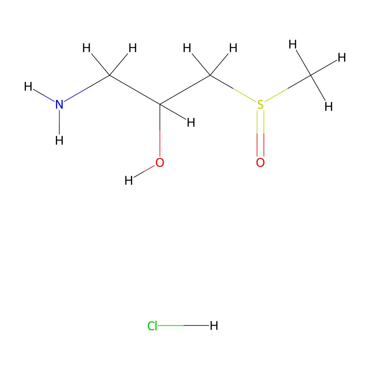 1-Amino-3-methanesulfinylpropan-2-ol hydrochloride molecular structure, CAS 2126178-02-5