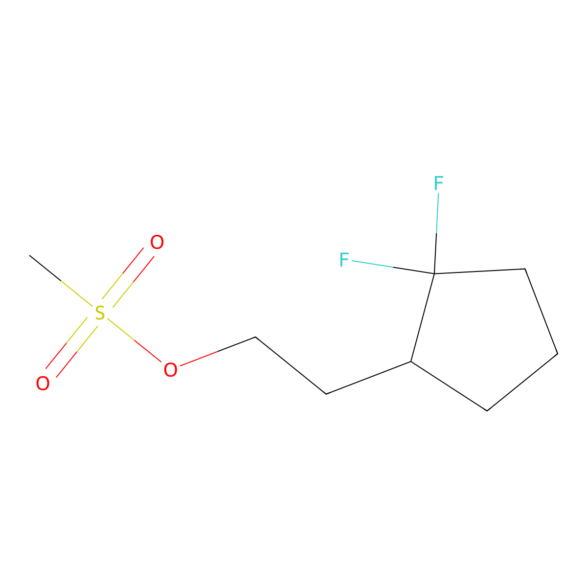 2-(2,2-Difluorocyclopentyl)ethyl methanesulfonate molecular structure, CAS 2126178-07-0