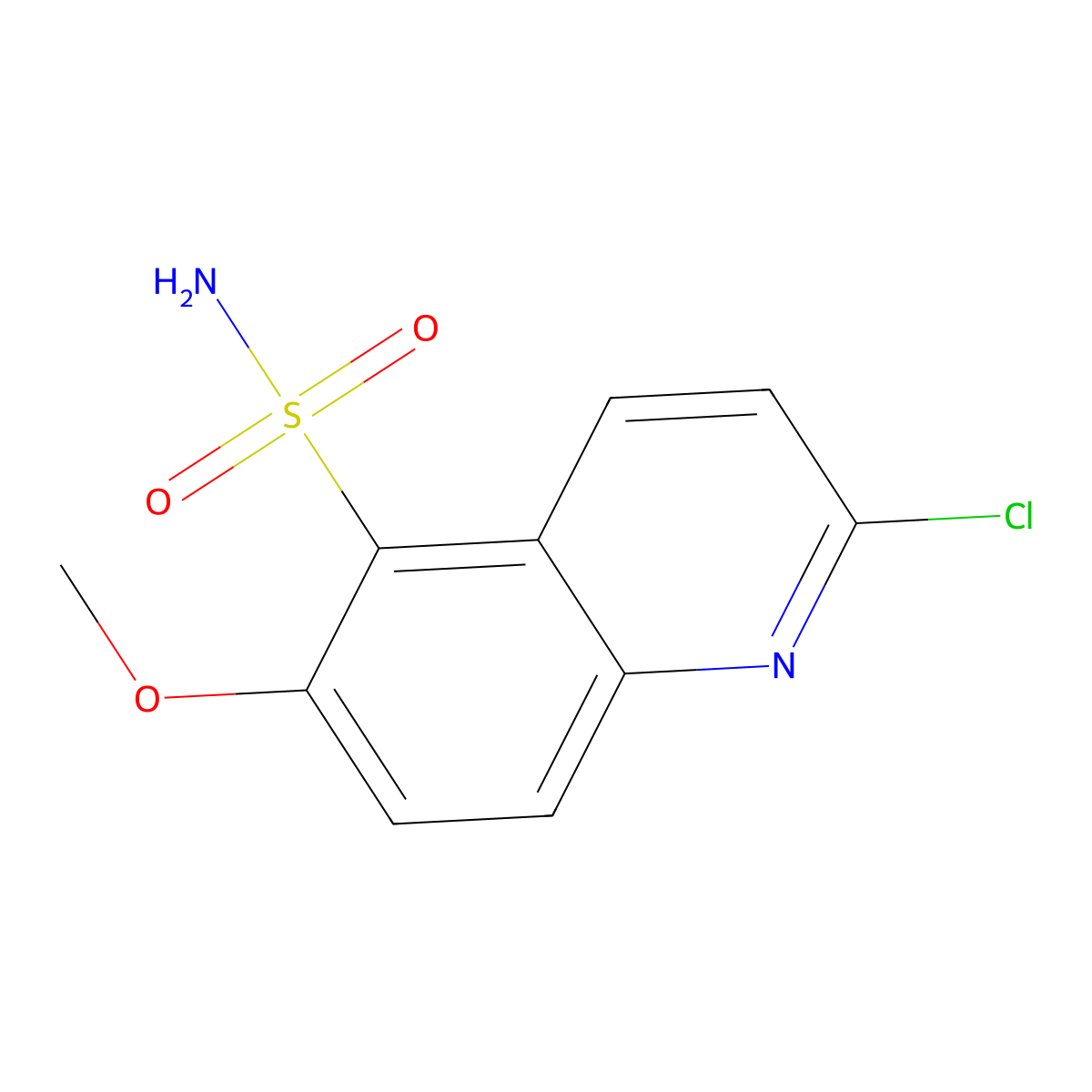 2-Chloro-6-methoxyquinoline-5-sulfonamide molecular structure, CAS 2126178-08-1