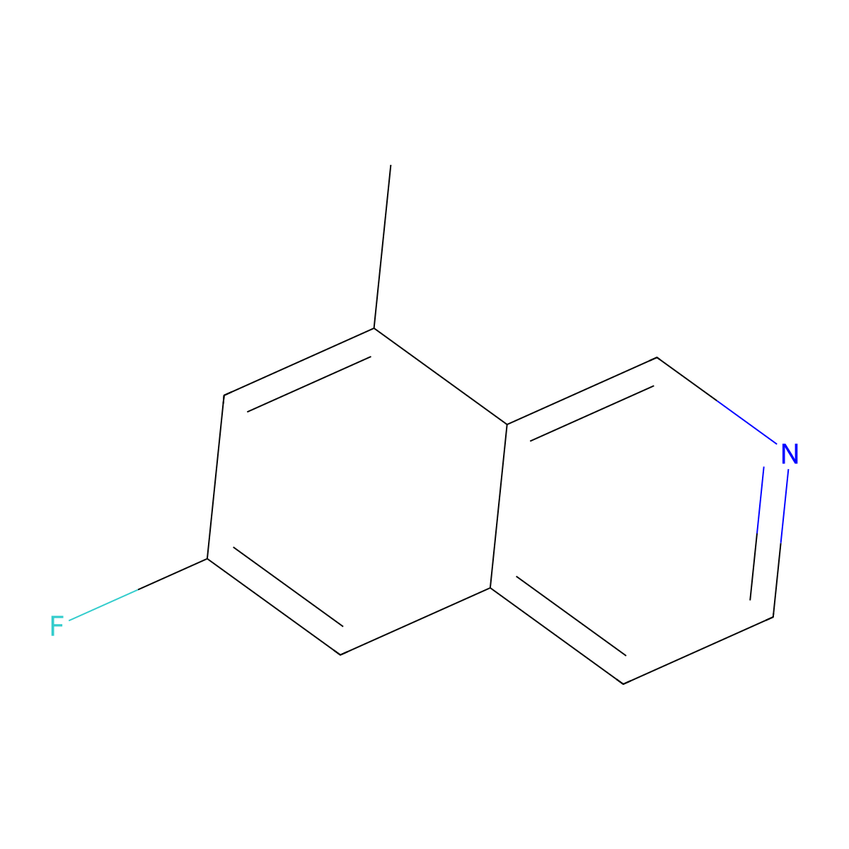 6-Fluoro-8-methylisoquinoline molecular structure, CAS 2126178-15-0