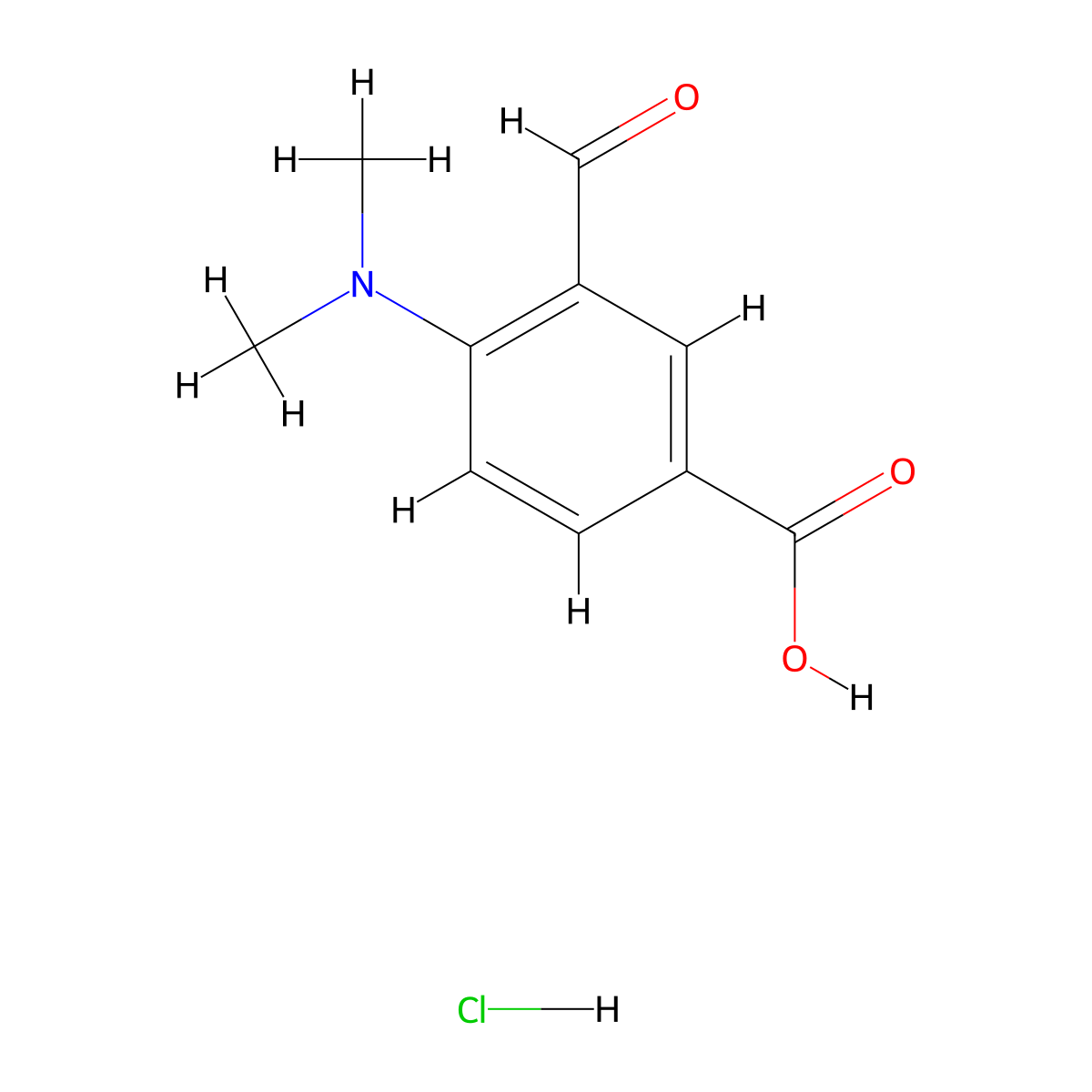 4-(Dimethylamino)-3-formylbenzoic acid hydrochloride molecular structure, CAS 2126178-16-1