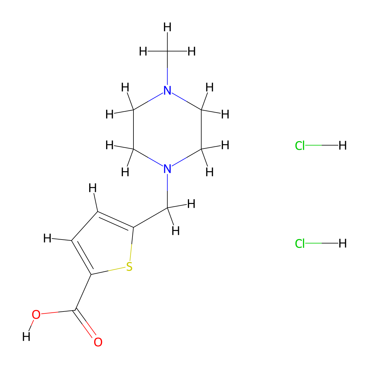5-[(4-Methylpiperazin-1-yl)methyl]thiophene-2-carboxylic acid dihydrochloride molecular structure, CAS 2126178-22-9
