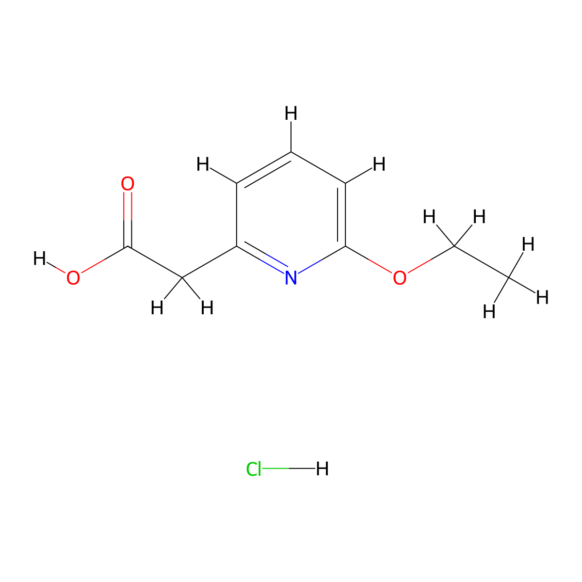 2-(6-Ethoxypyridin-2-yl)acetic acid hydrochloride molecular structure, CAS 2126178-25-2