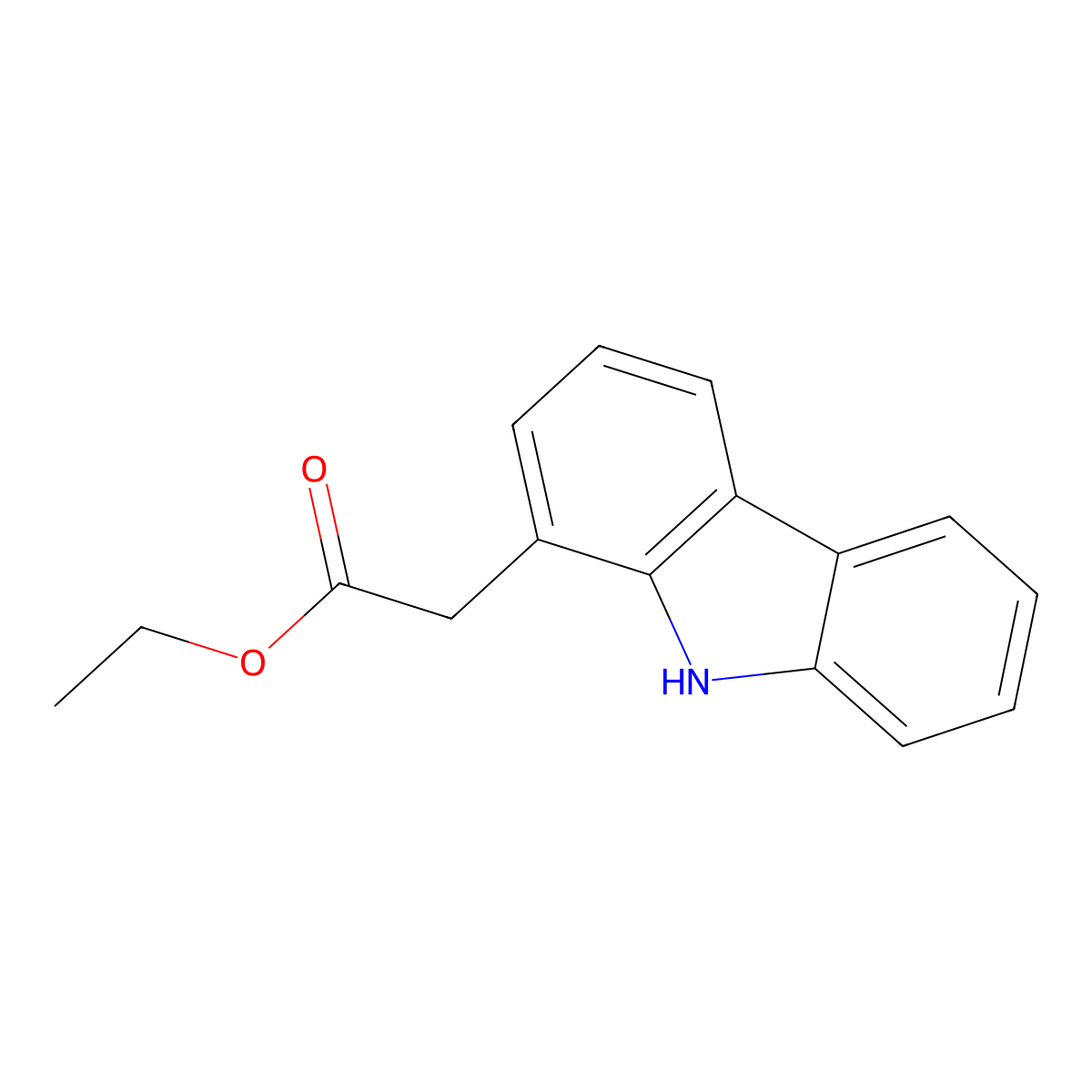 Ethyl 2-(9H-carbazol-1-yl)acetate molecular structure, CAS 2126178-29-6