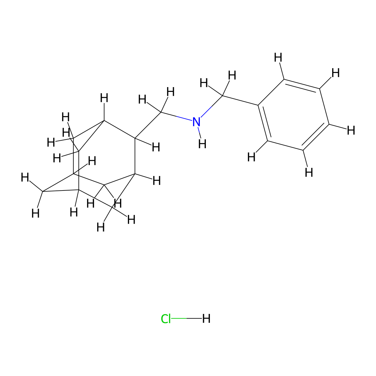 [(Adamantan-2-yl)methyl](benzyl)amine hydrochloride molecular structure, CAS 2126178-42-3