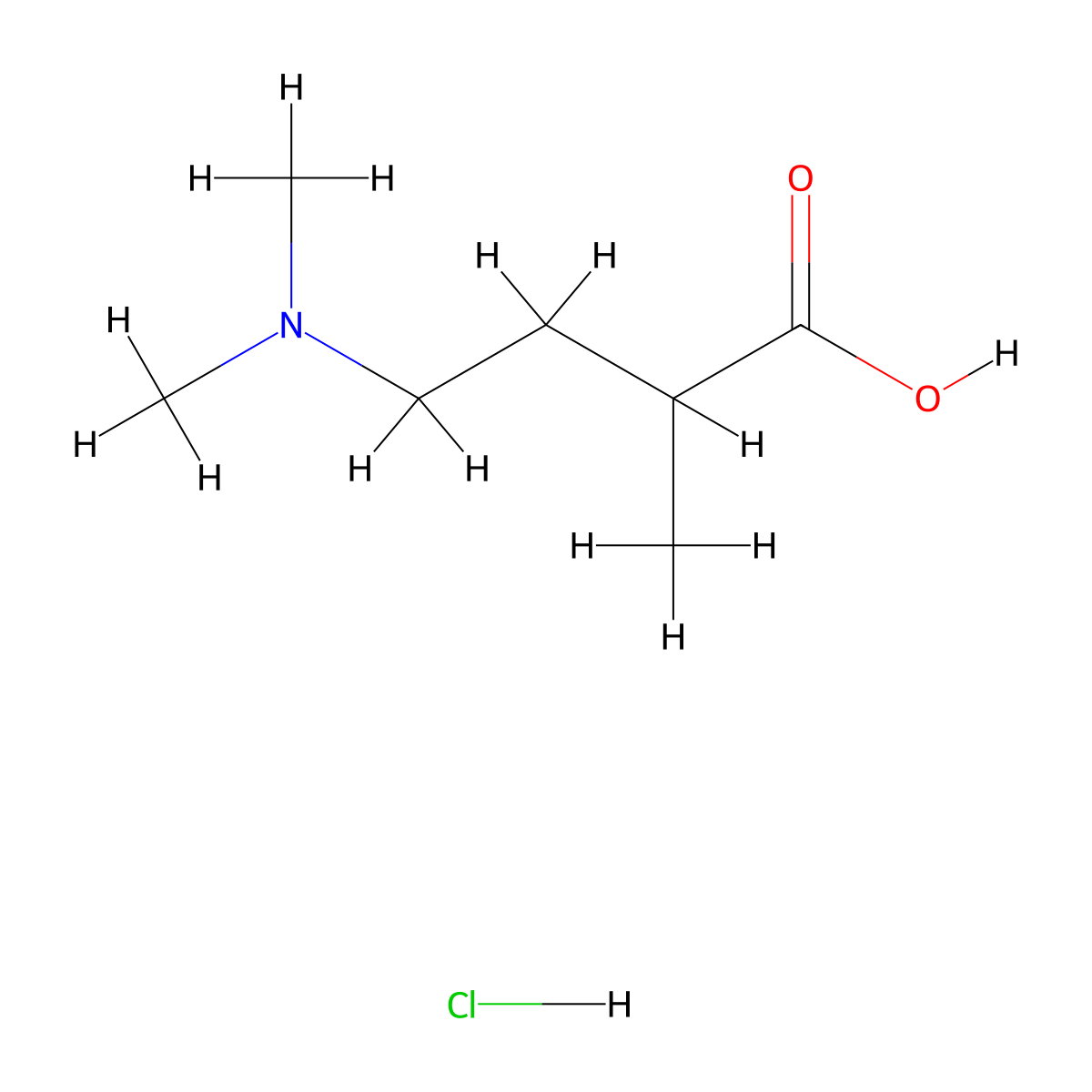 4-(Dimethylamino)-2-methylbutanoic acid hydrochloride molecular structure, CAS 2126178-56-9