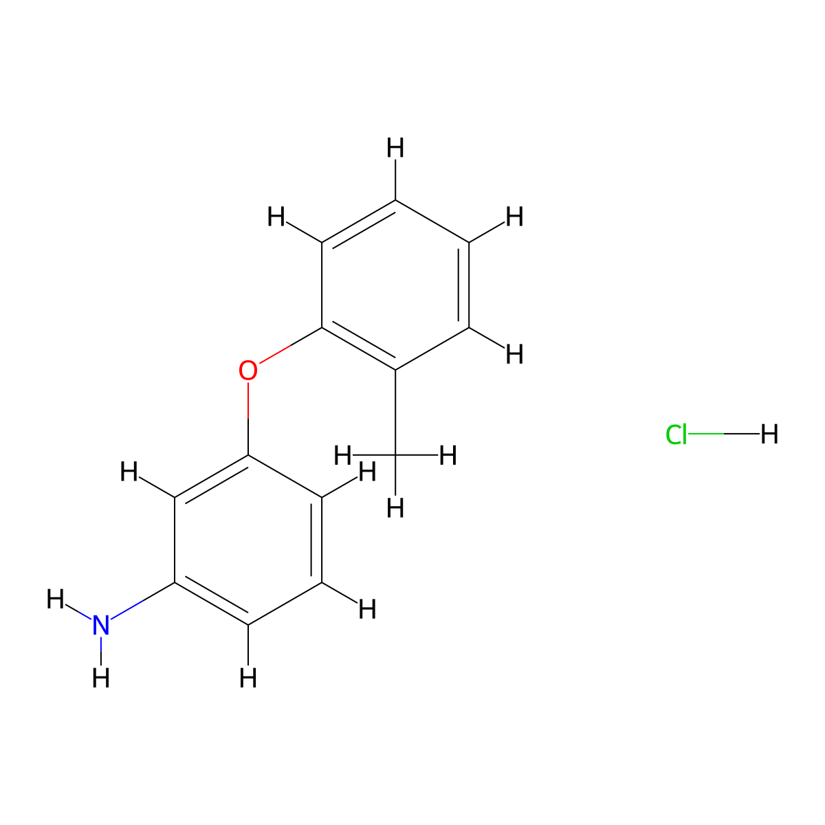 3-(2-Methylphenoxy)aniline hydrochloride molecular structure, CAS 2126178-65-0
