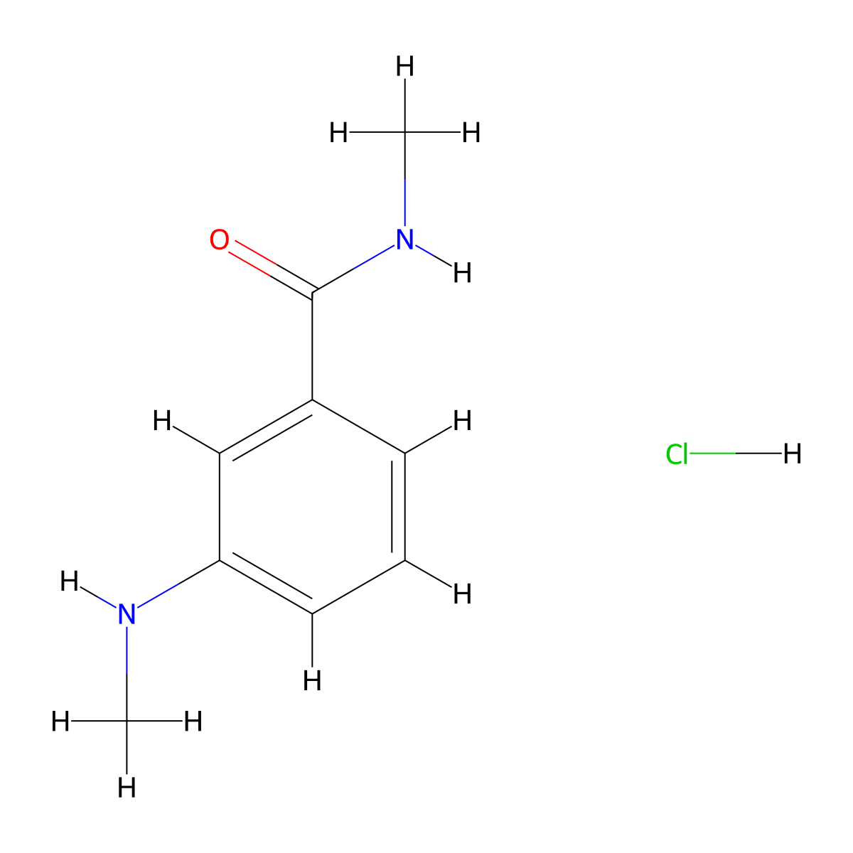 N-Methyl-3-(methylamino)benzamide hydrochloride molecular structure, CAS 2126178-71-8