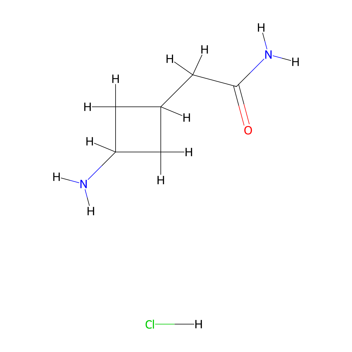 2-(3-Aminocyclobutyl)acetamide hydrochloride molecular structure, CAS 2126178-72-9