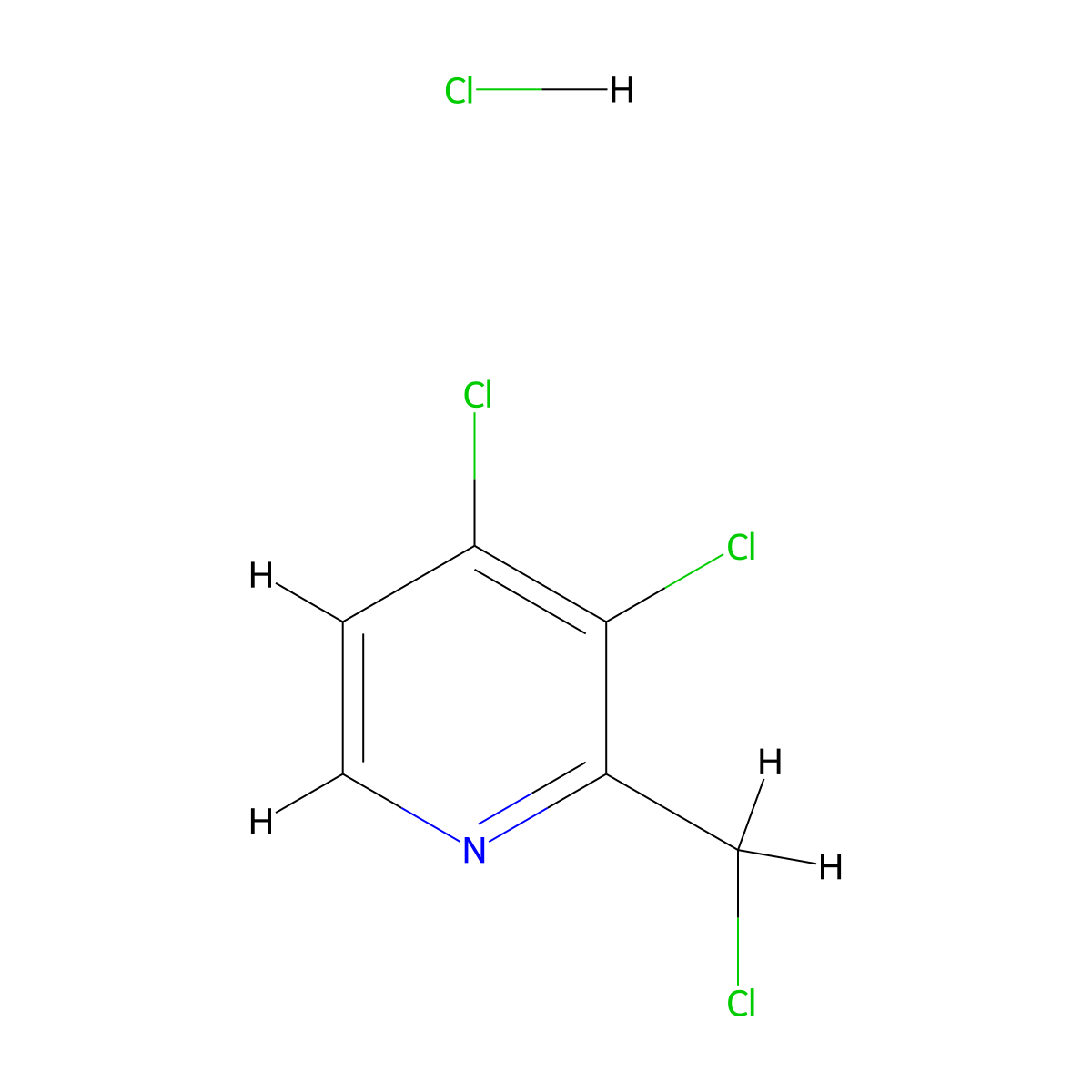 3,4-Dichloro-2-(chloromethyl)pyridine hydrochloride molecular structure, CAS 2126178-92-3