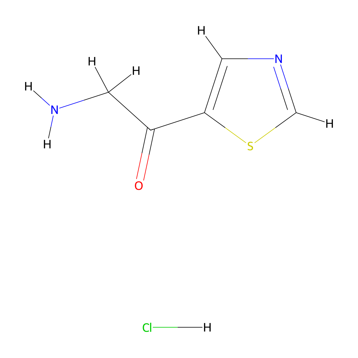 2-Amino-1-(1,3-thiazol-5-yl)ethan-1-one hydrochloride molecular structure, CAS 2126178-93-4