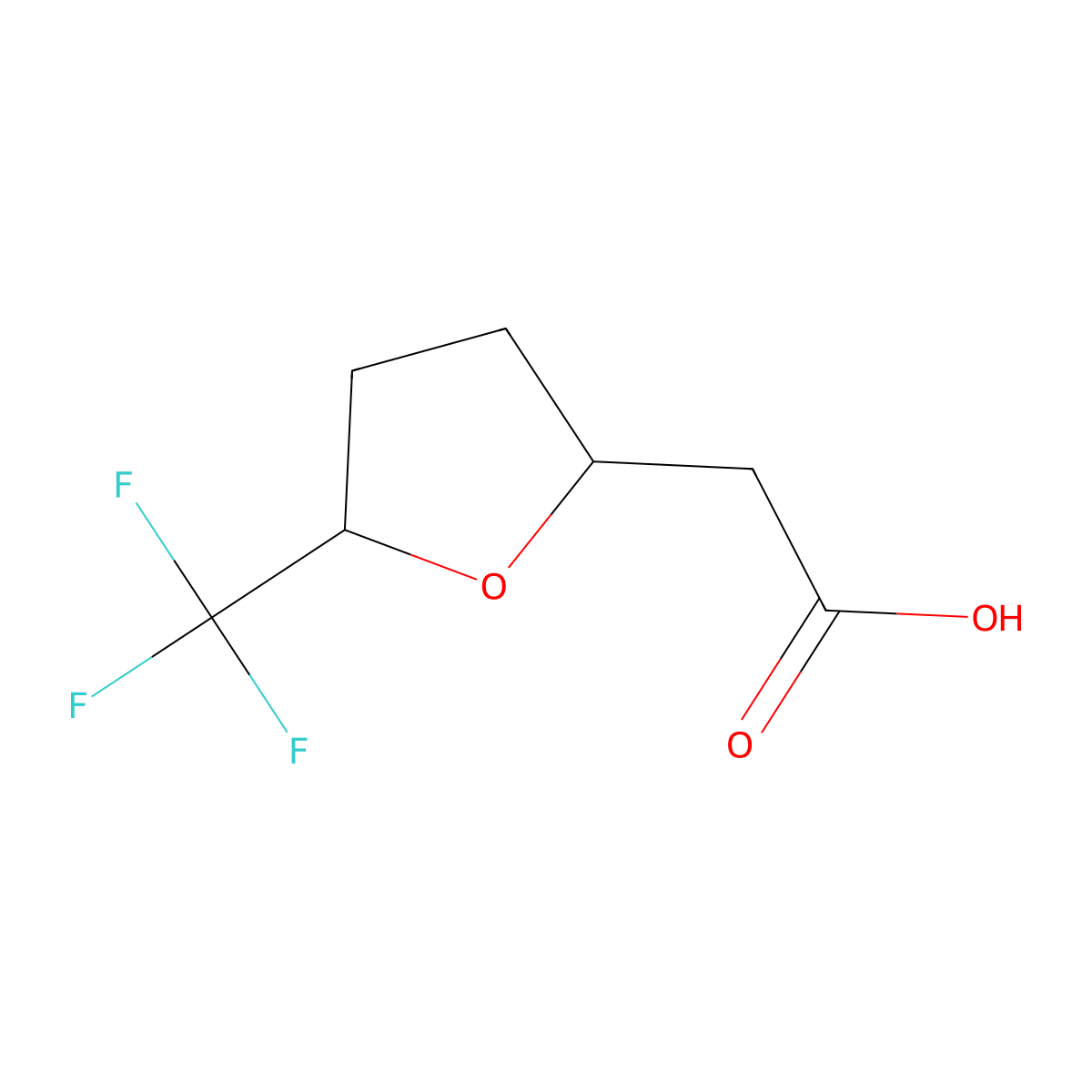 2-[5-(Trifluoromethyl)oxolan-2-yl]acetic acid molecular structure, CAS 2126178-97-8