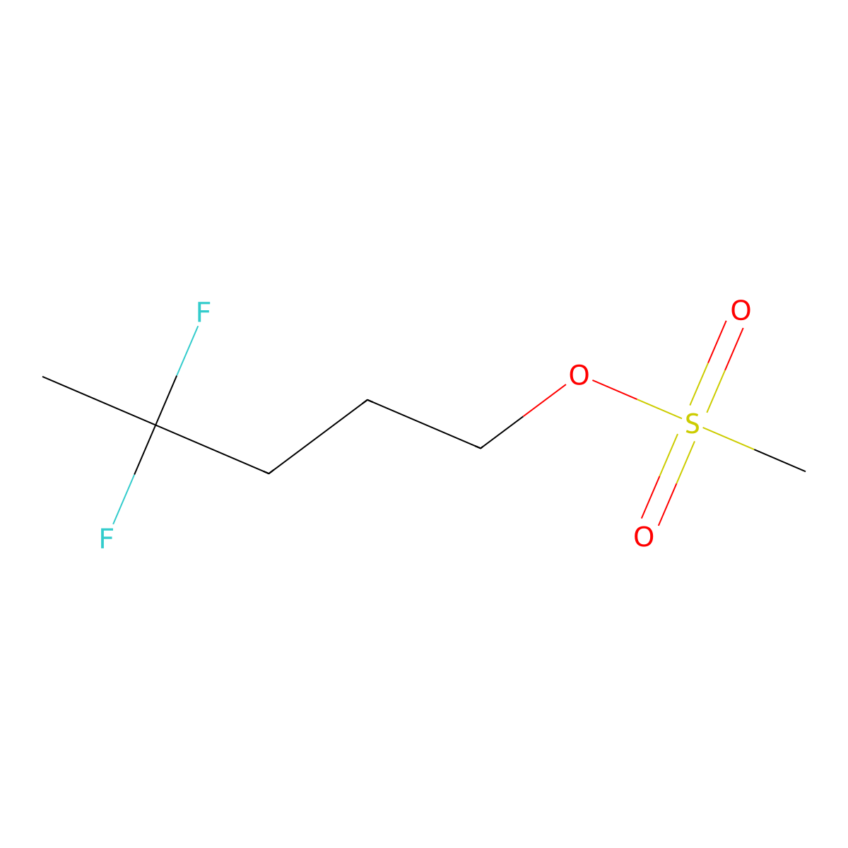 4,4-Difluoropentyl methanesulfonate molecular structure, CAS 2126179-01-7