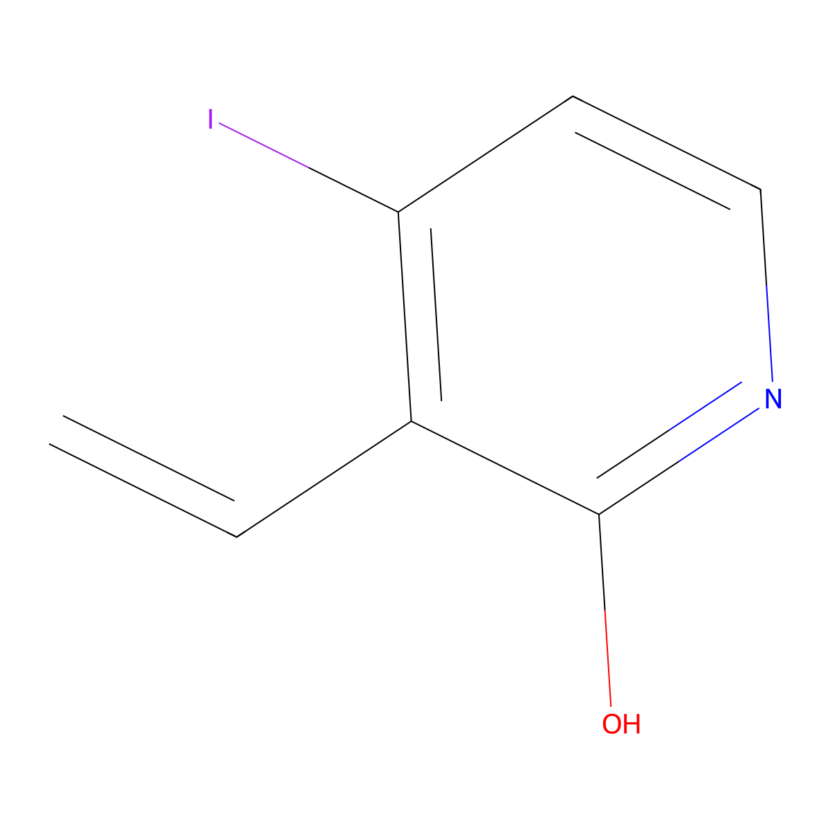 3-Ethenyl-4-iodopyridin-2-OL molecular structure, CAS 2126179-04-0