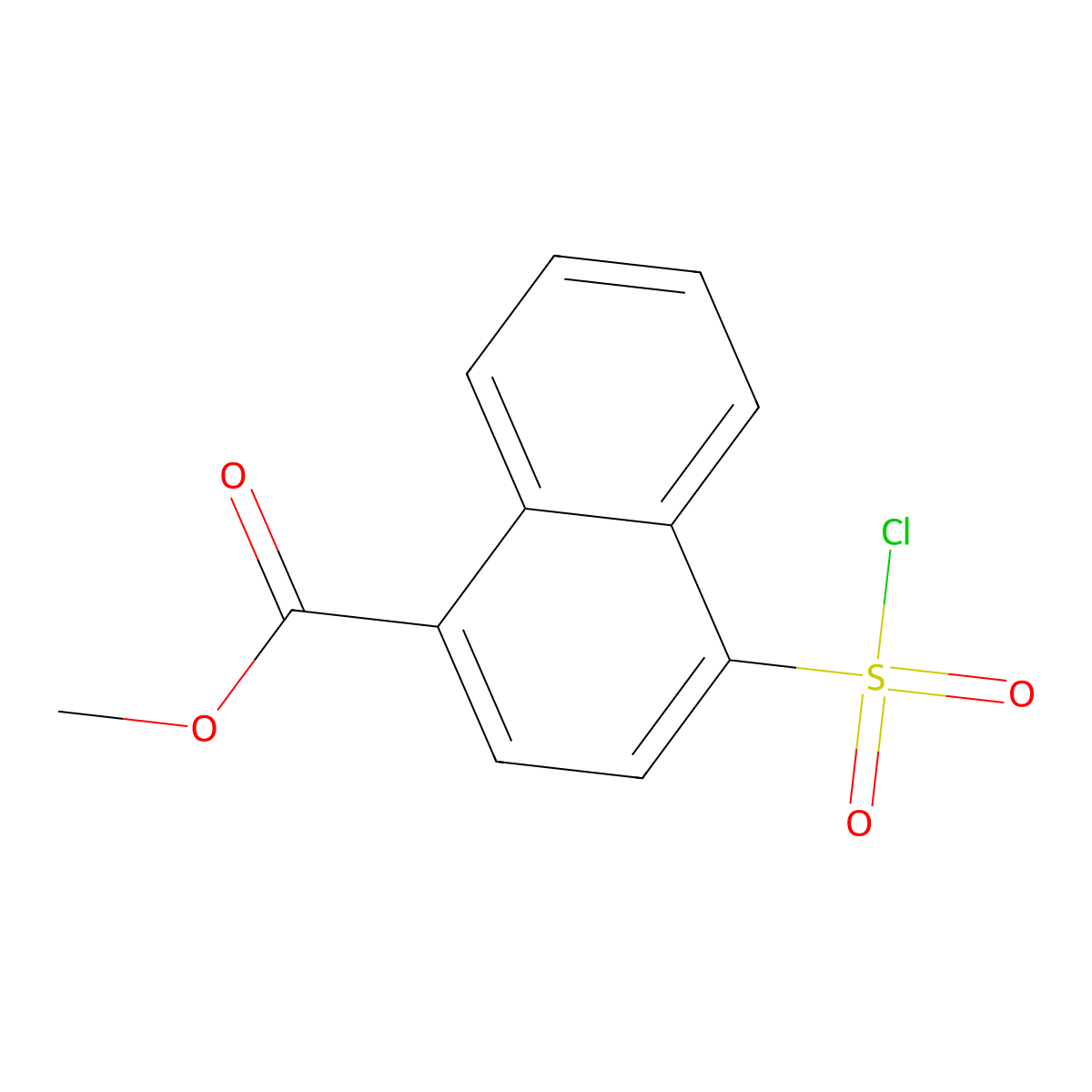 Methyl 4-(chlorosulfonyl)-1-naphthoate molecular structure, CAS 2126179-09-5