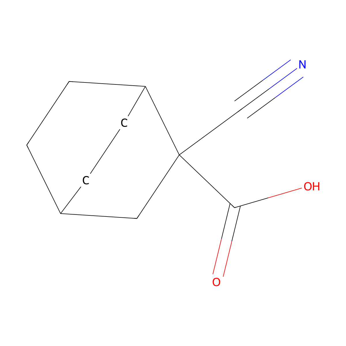2-Cyanobicyclo[2.2.2]octane-2-carboxylic acid molecular structure, CAS 2126179-12-0