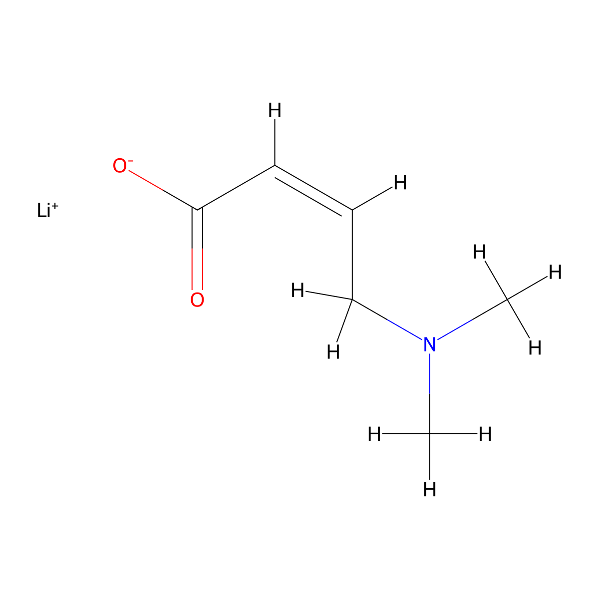lithium (2Z)-4-(dimethylamino)but-2-enoate molecular structure, CAS 2126190-26-7