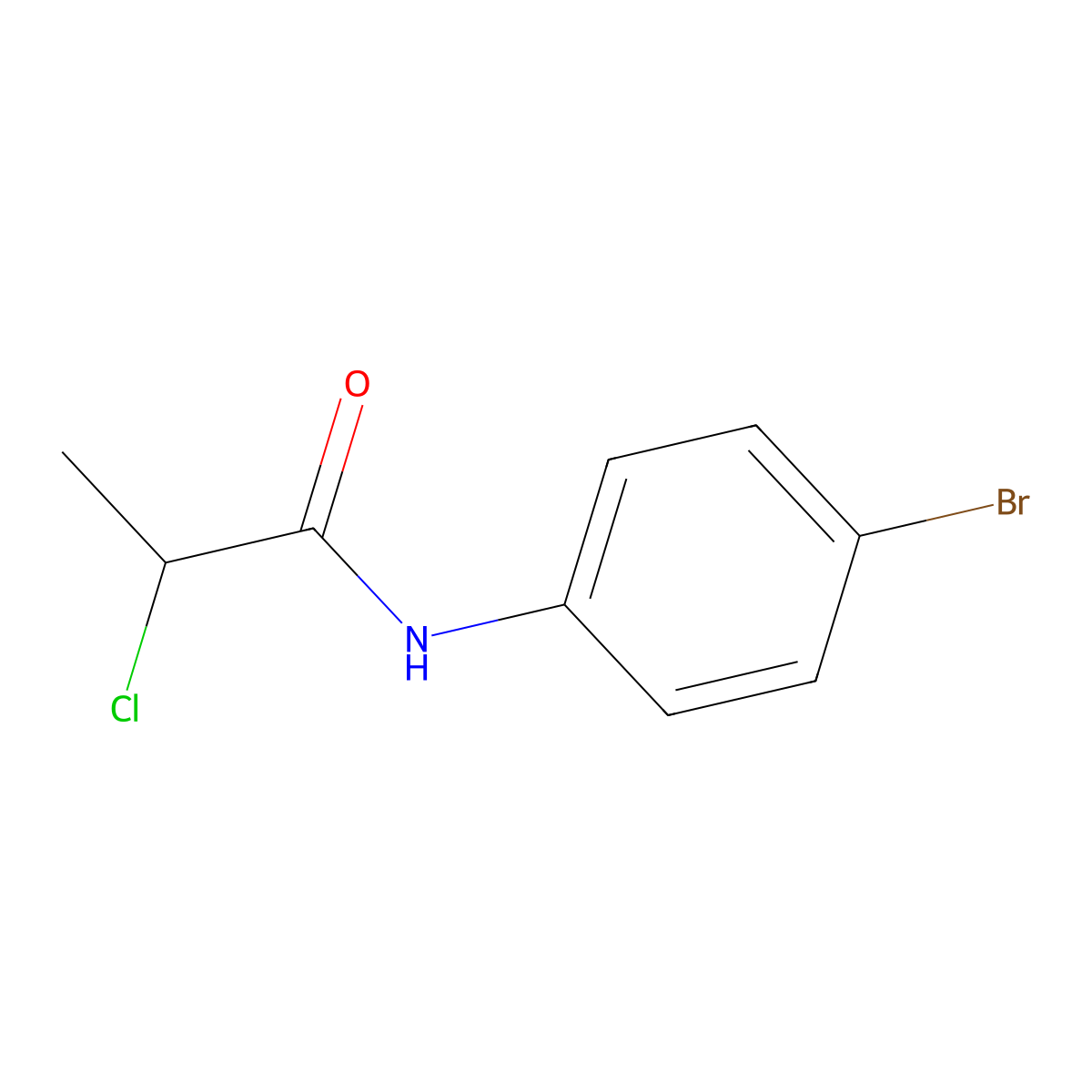 N-(4-bromophenyl)-2-chloropropanamide molecular structure, CAS 21262-08-8