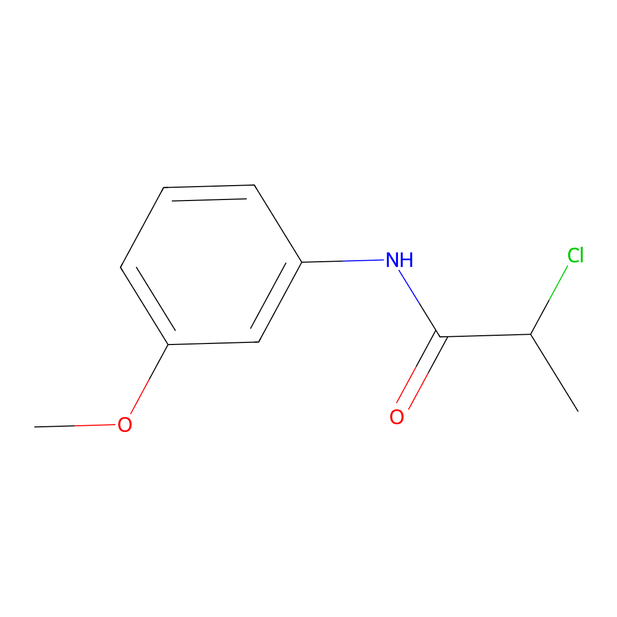 2-chloro-N-(3-methoxyphenyl)propanamide molecular structure, CAS 21262-11-3