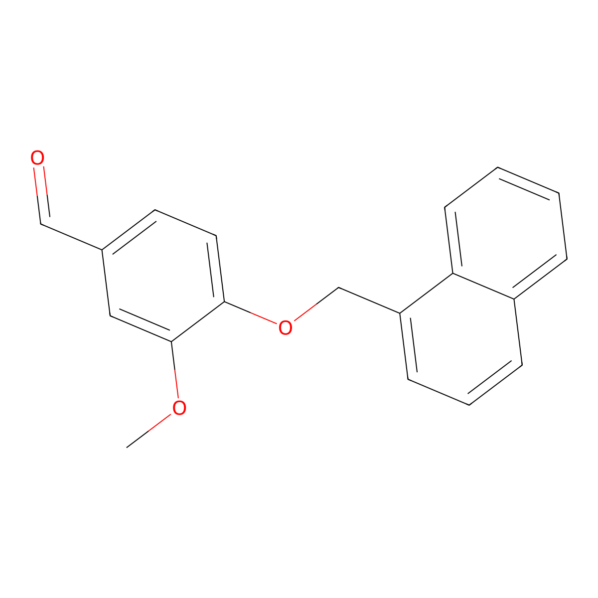 3-Methoxy-4-(naphthalen-1-ylmethoxy)benzaldehyde molecular structure, CAS 212621-51-7