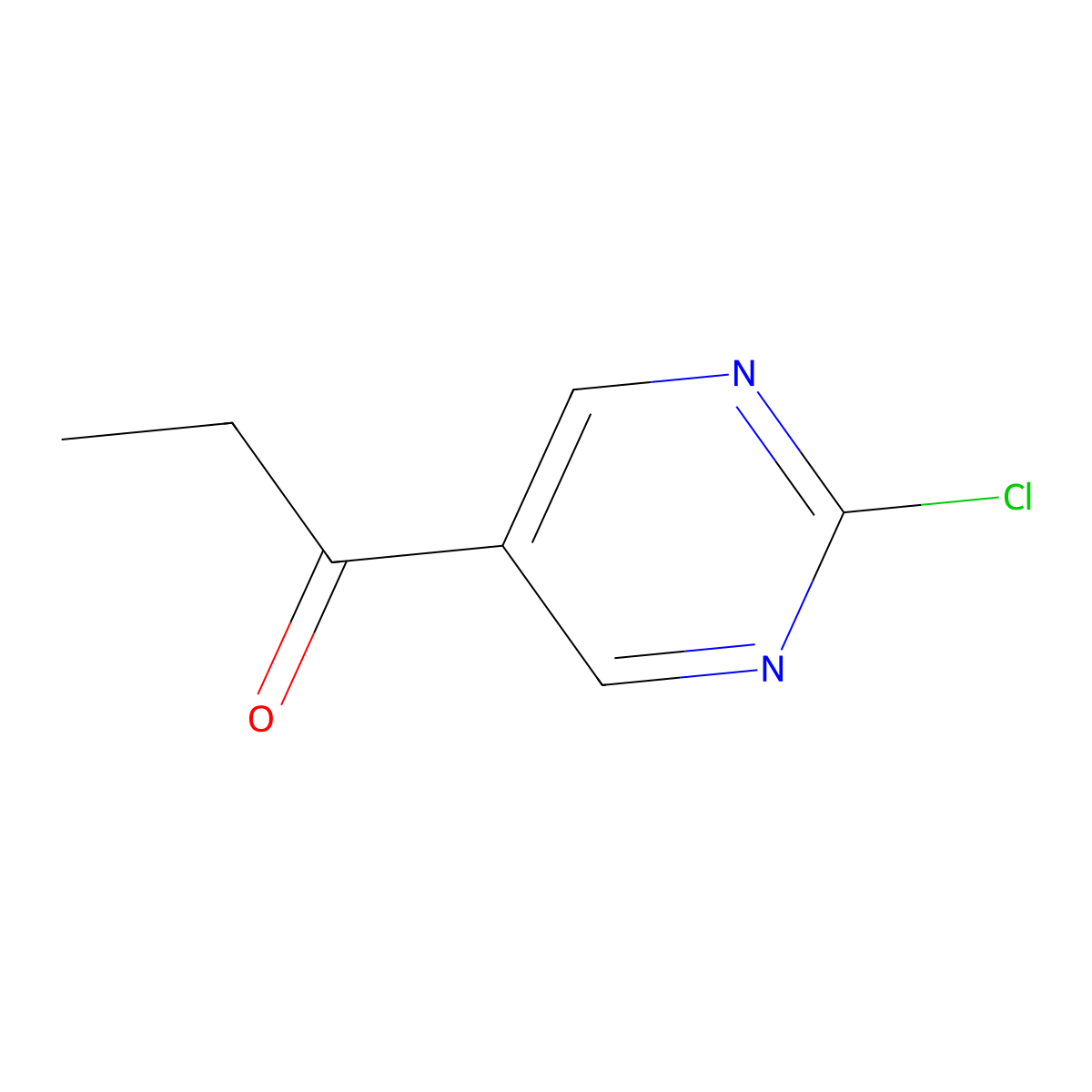 1-(2-Chloro-5-pyrimidinyl)-1-propanone molecular structure, CAS 212621-61-9