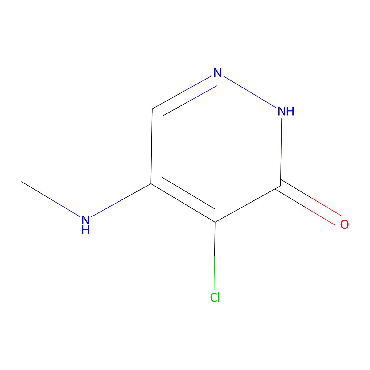 4-Chloro-5-(methylamino)-2,3-dihydropyridazin-3-one molecular structure, CAS 212622-32-7