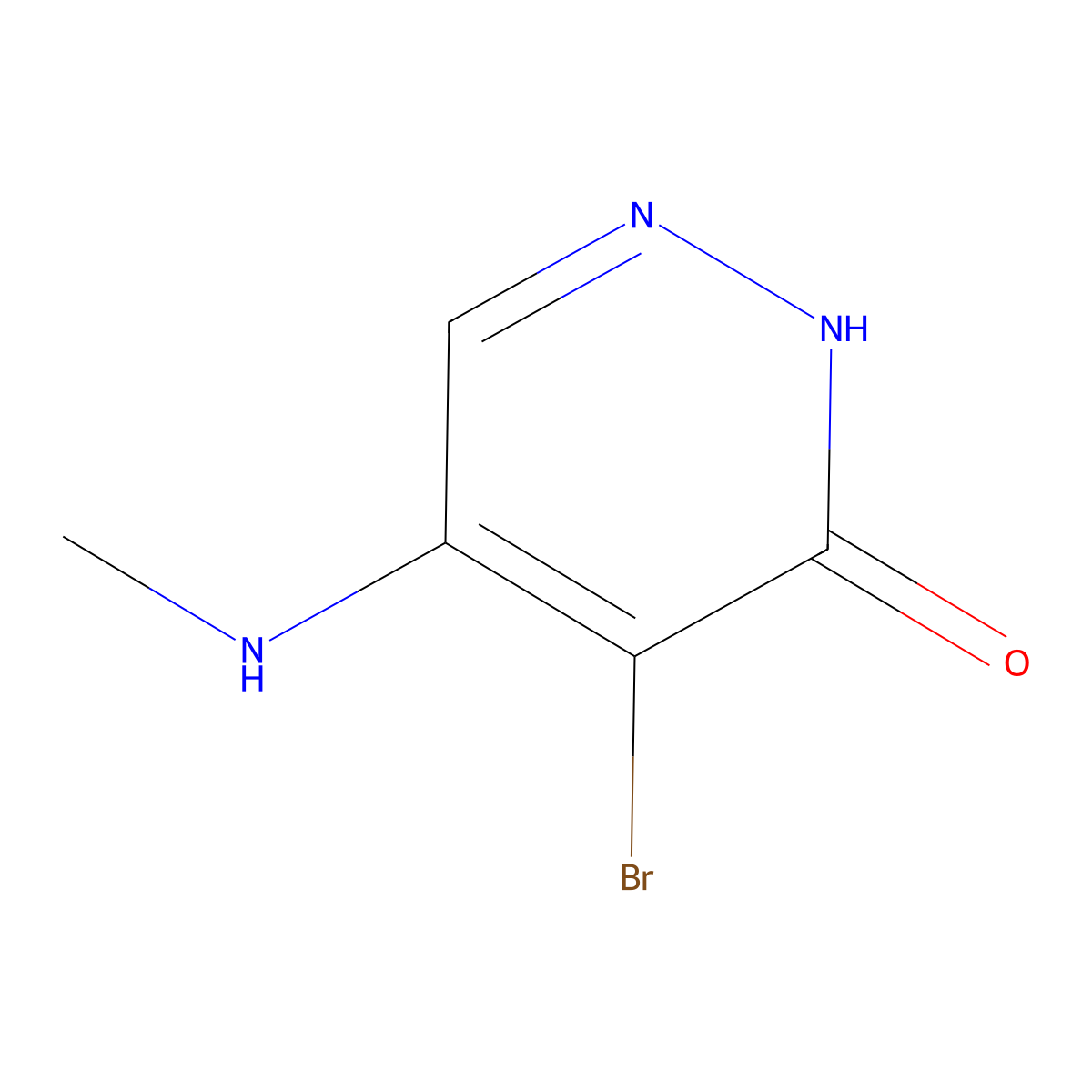 4-Bromo-5-(methylamino)-2,3-dihydropyridazin-3-one molecular structure, CAS 212622-33-8