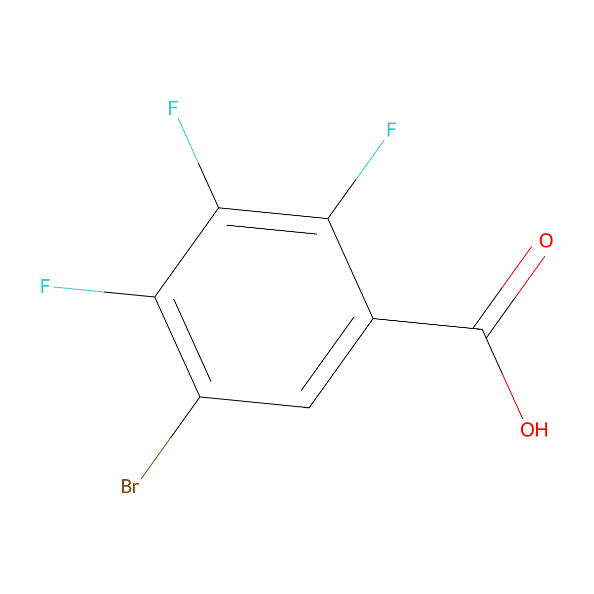 5-Bromo-2,3,4-trifluorobenzoic acid molecular structure, CAS 212631-85-1