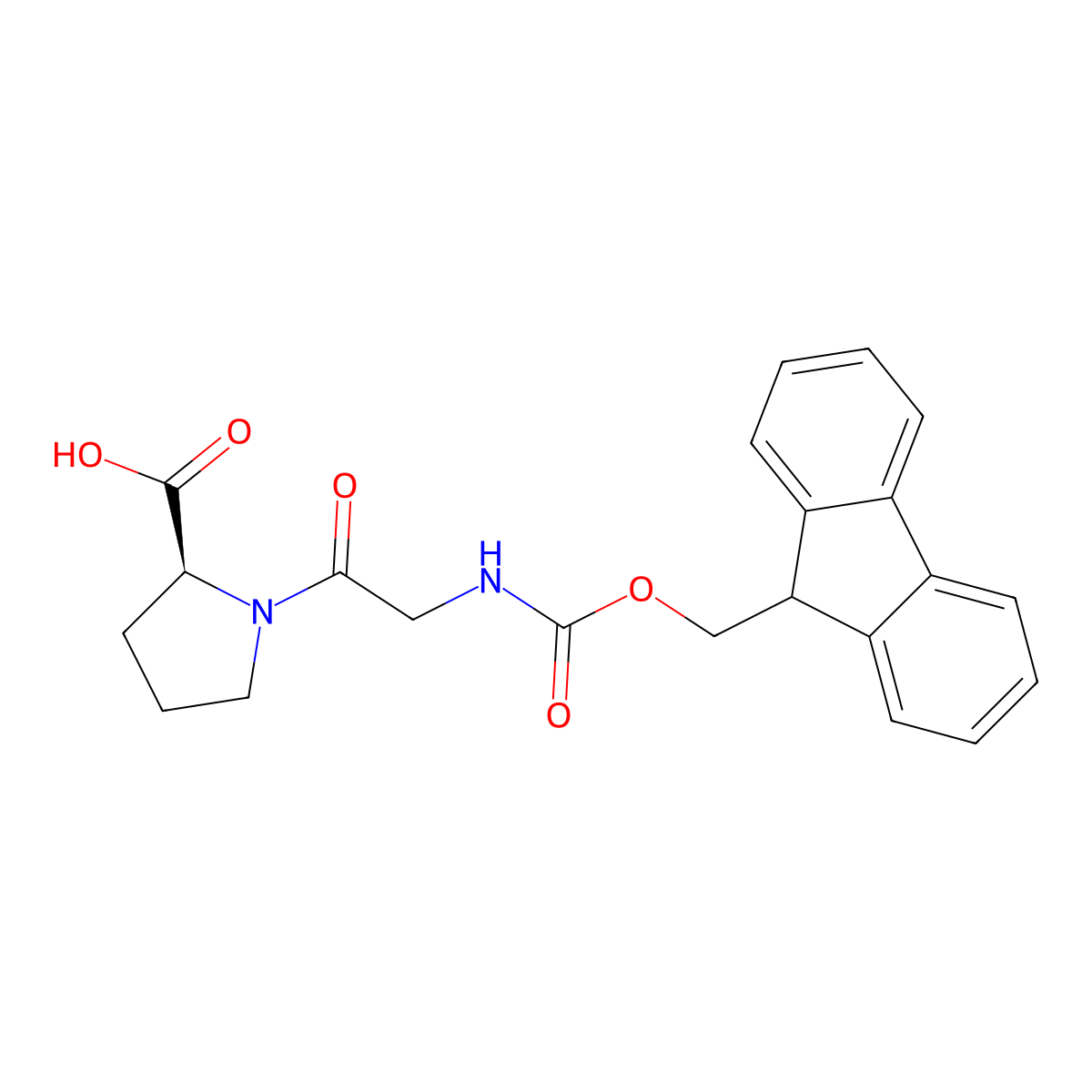 Fmoc-Gly-Pro-OH molecular structure, CAS 212651-48-4