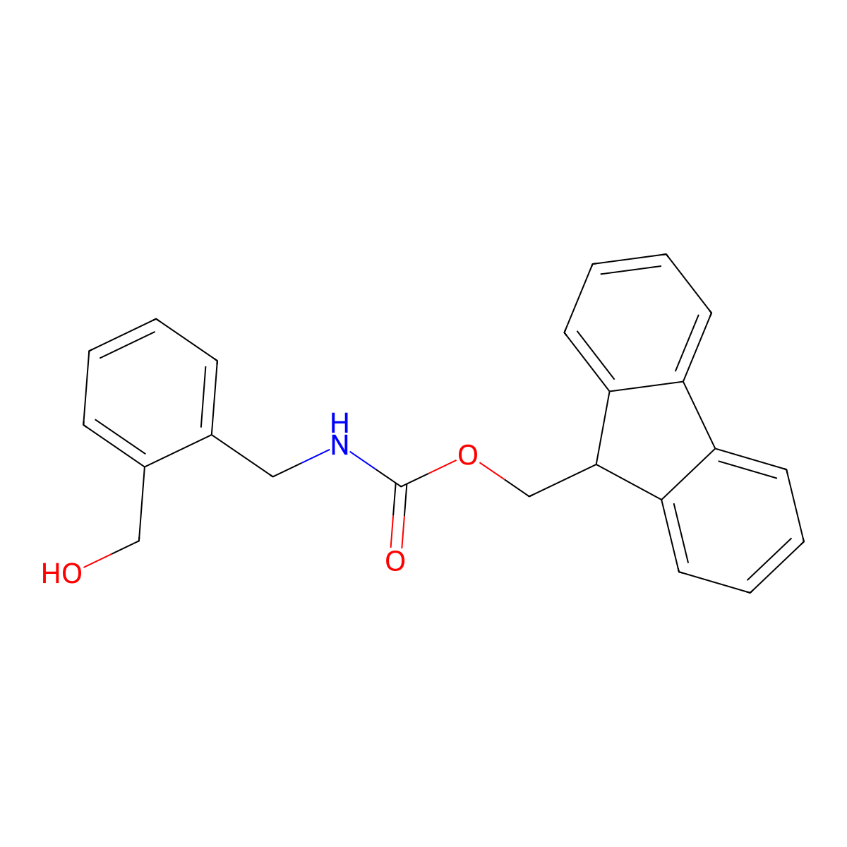 (9H-fluoren-9-yl)methyl N-{[2-(hydroxymethyl)phenyl]methyl}carbamate molecular structure, CAS 2126710-18-5