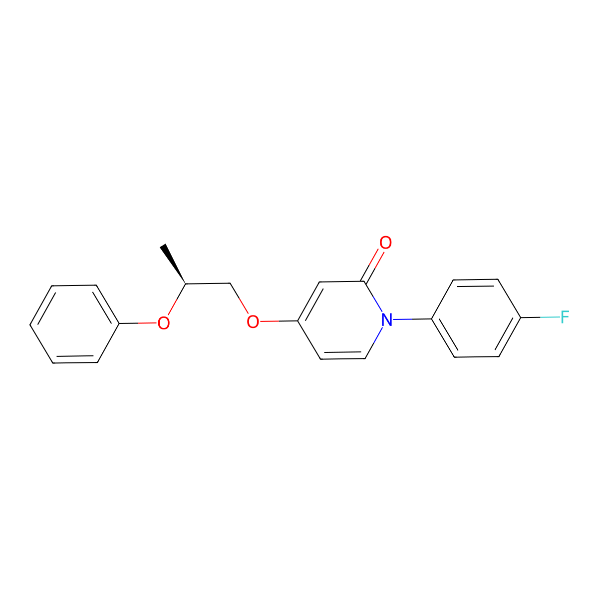 1-(4-Fluorophenyl)-4-[(2S)-2-phenoxypropoxy]-2(1H)-pyridinone molecular structure, CAS 2126784-39-0