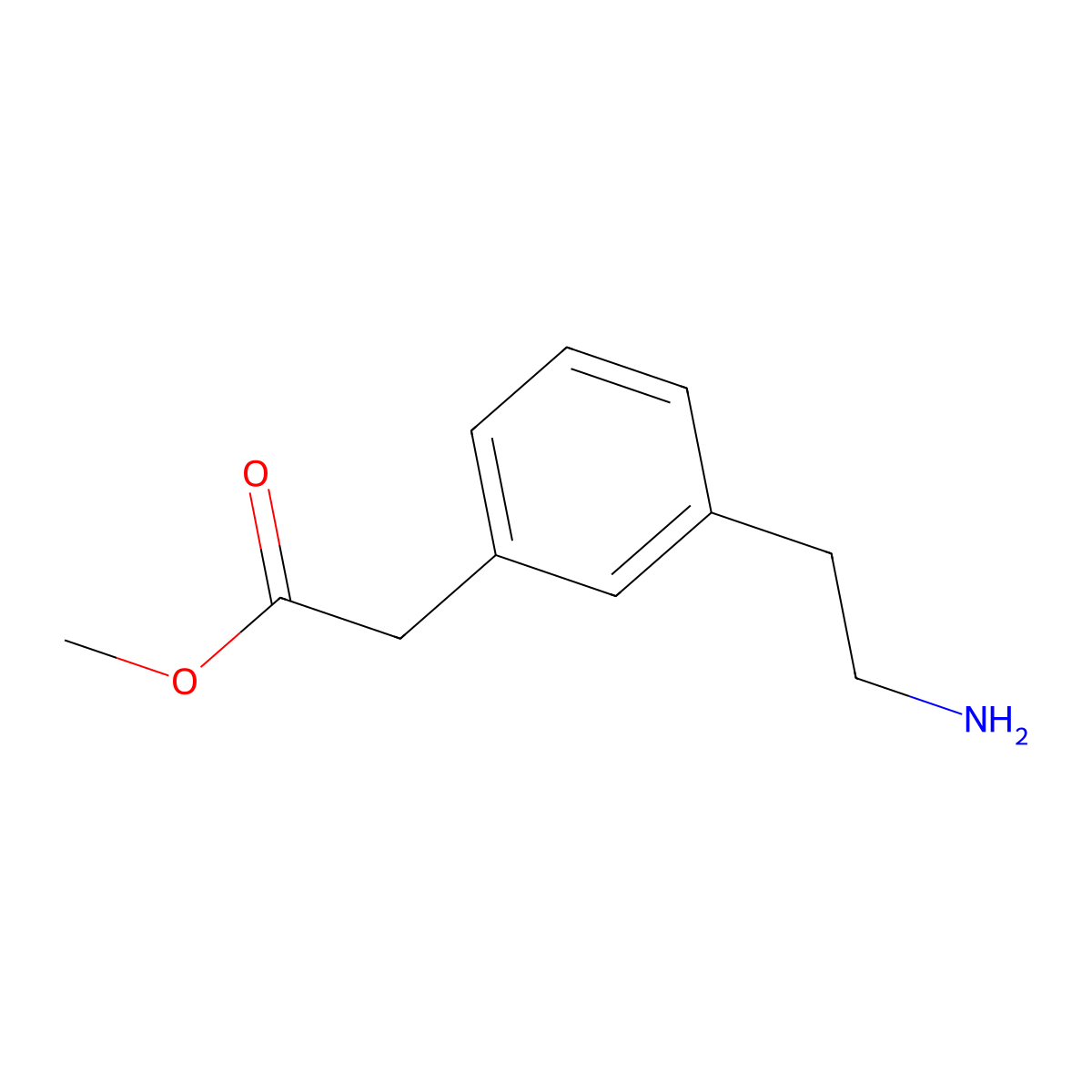 Methyl 2-[3-(2-aminoethyl)phenyl]acetate molecular structure, CAS 2126811-54-7