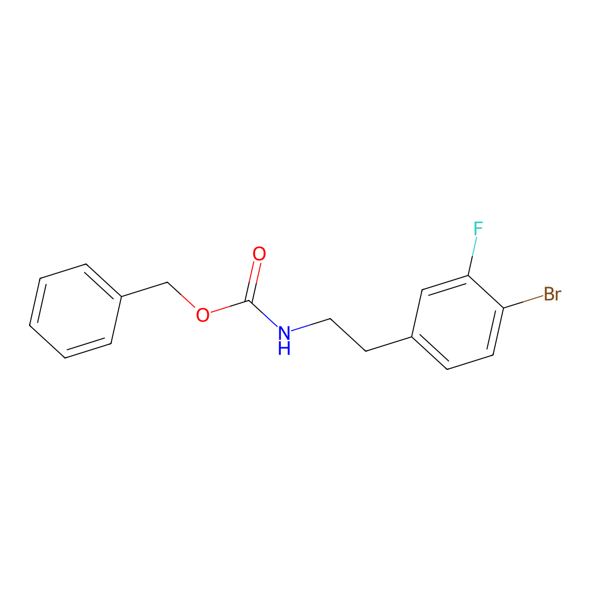 benzyl N-[2-(4-bromo-3-fluorophenyl)ethyl]carbamate molecular structure, CAS 2126812-13-1