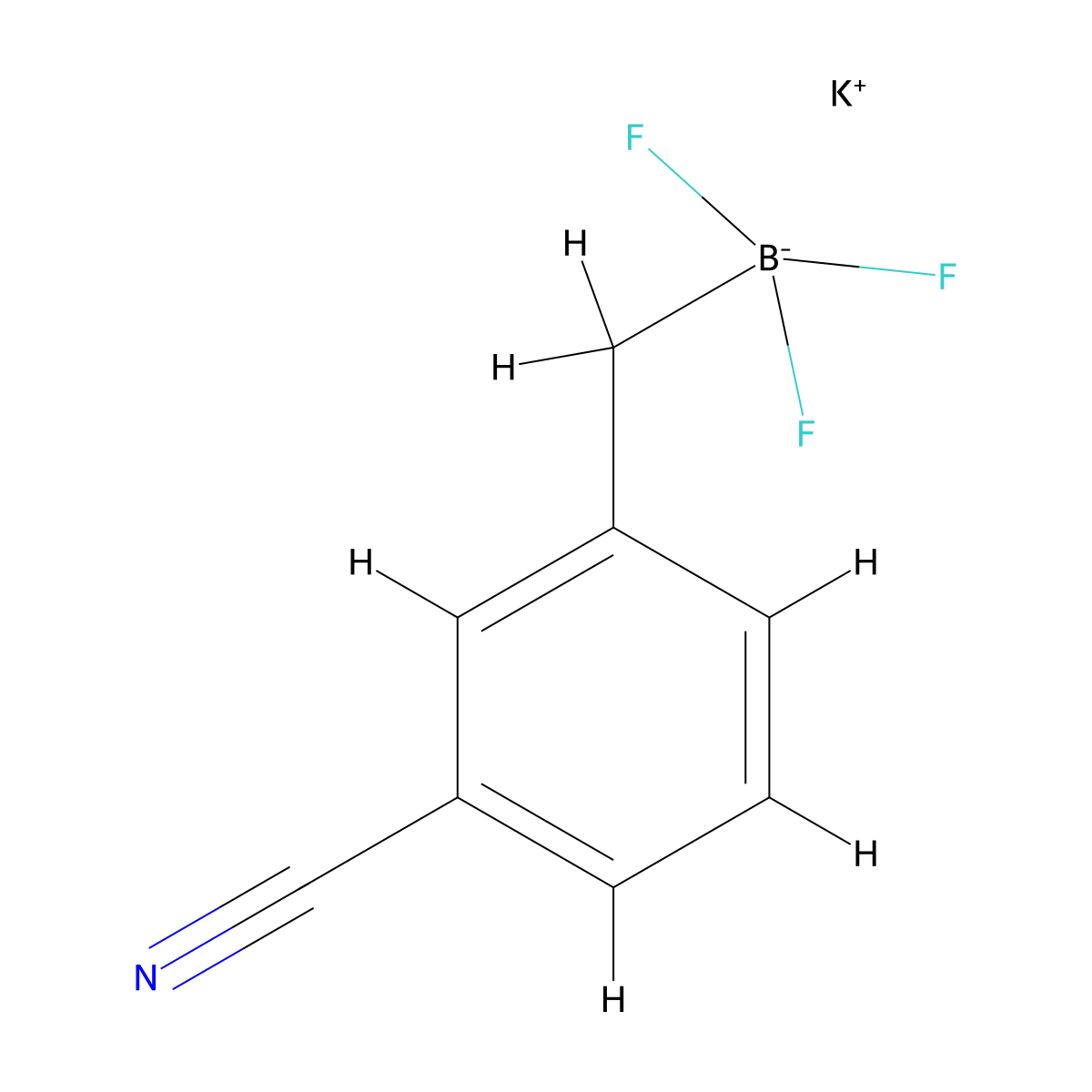 Potassium [(3-cyanophenyl)methyl]trifluoroboranuide molecular structure, CAS 2126821-82-5