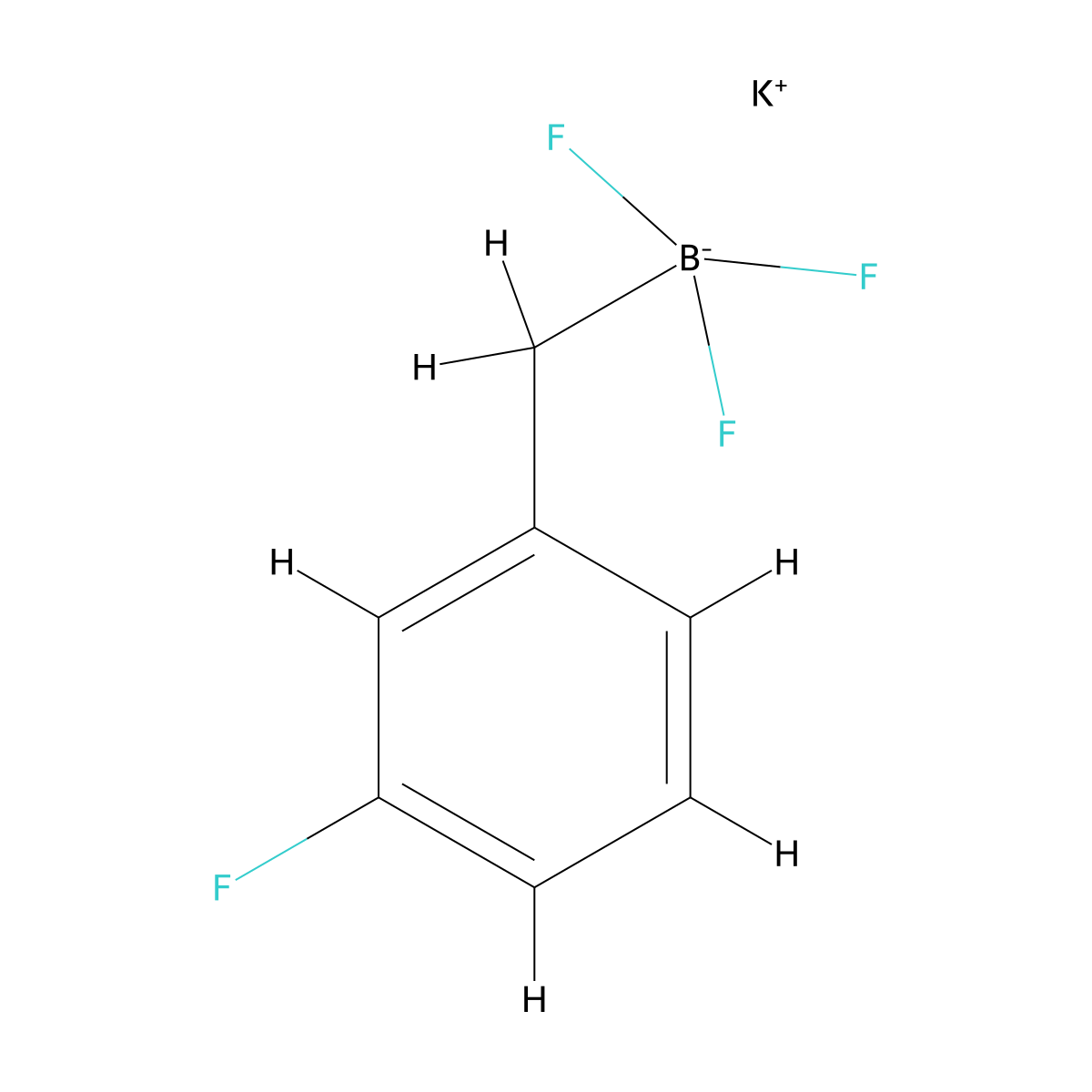 Potassium trifluoro[(3-fluorophenyl)methyl]boranuide molecular structure, CAS 2126821-95-0