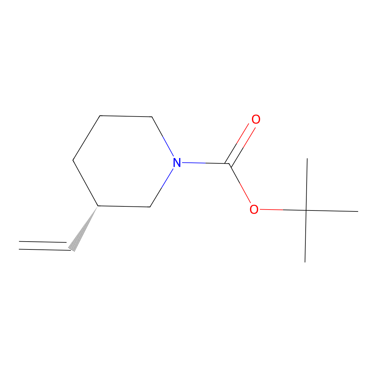 tert-Butyl (3S)-3-ethenylpiperidine-1-carboxylate molecular structure, CAS 2126878-35-9