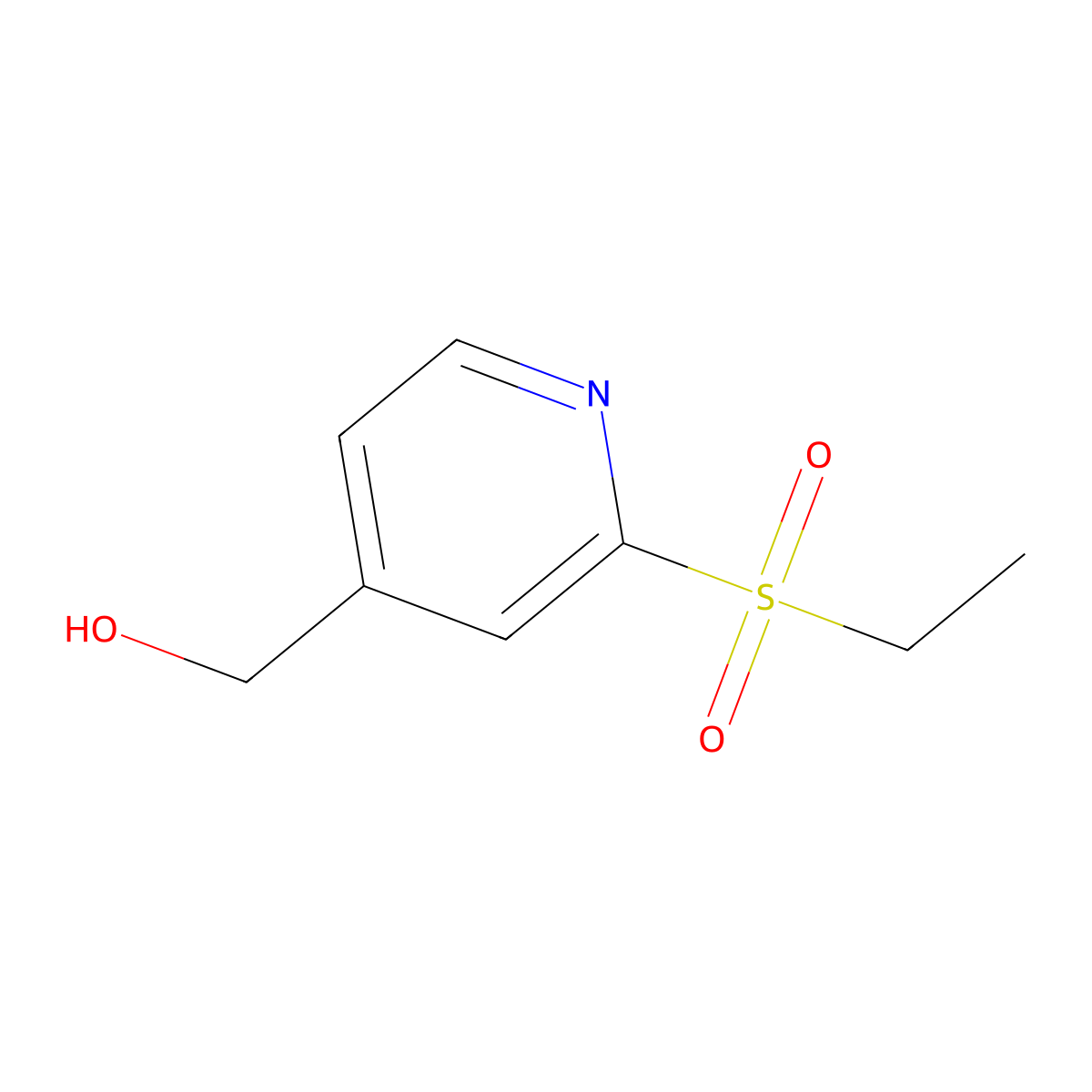 [2-(Ethanesulfonyl)pyridin-4-yl]methanol molecular structure, CAS 2126878-41-7