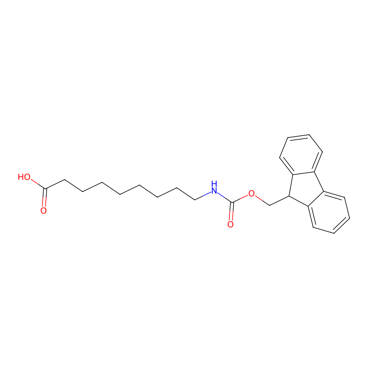 Fmoc-9-aminononanoic acid molecular structure, CAS 212688-52-3
