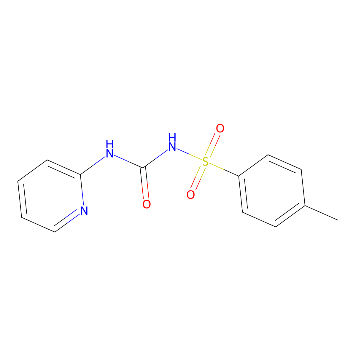 4-methyl-N-[(2-pyridinylamino)carbonyl]Benzenesulfonamide molecular structure, CAS 21269-07-8