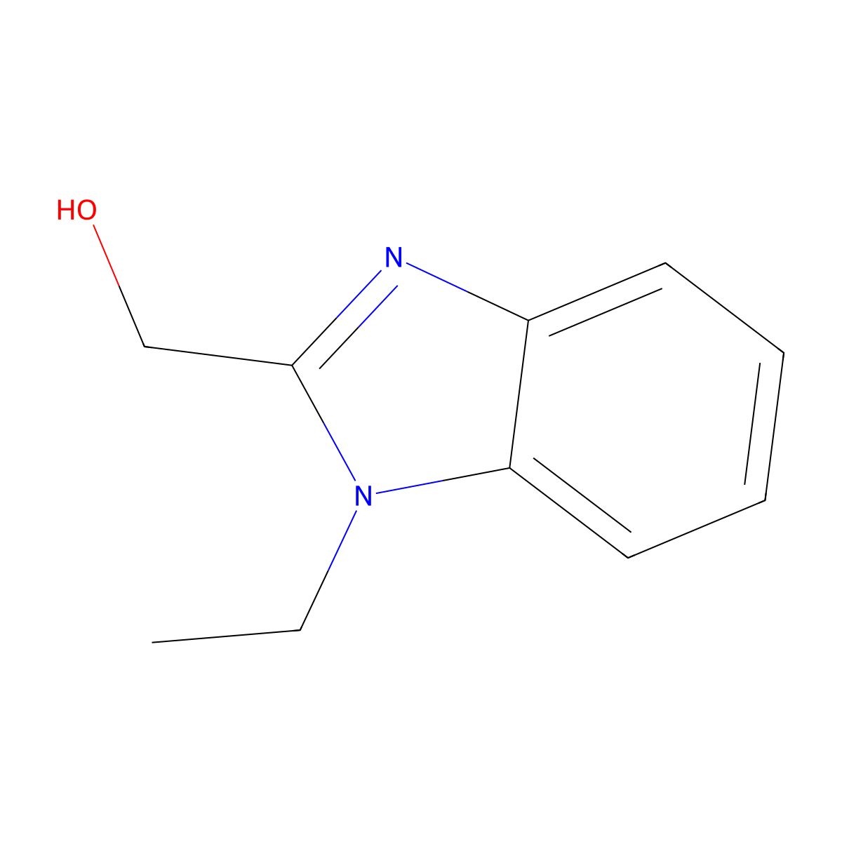 (1-Ethyl-1H-benzimidazol-2-yl)methanol molecular structure, CAS 21269-78-3