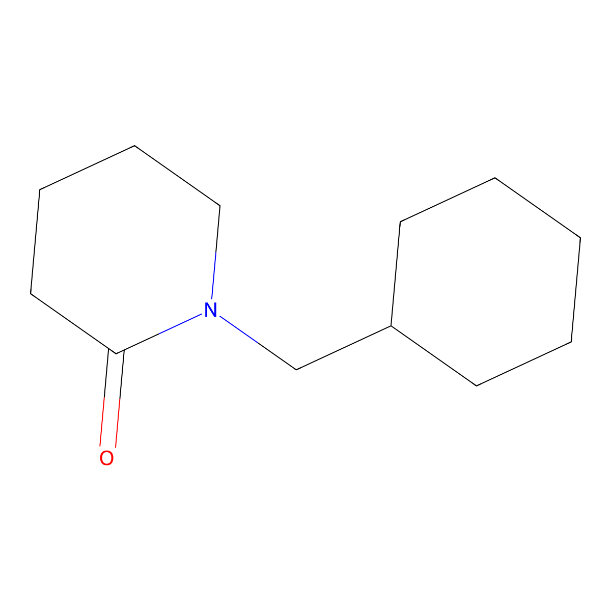 1-(Cyclohexylmethyl)piperidin-2-one molecular structure, CAS 21269-94-3