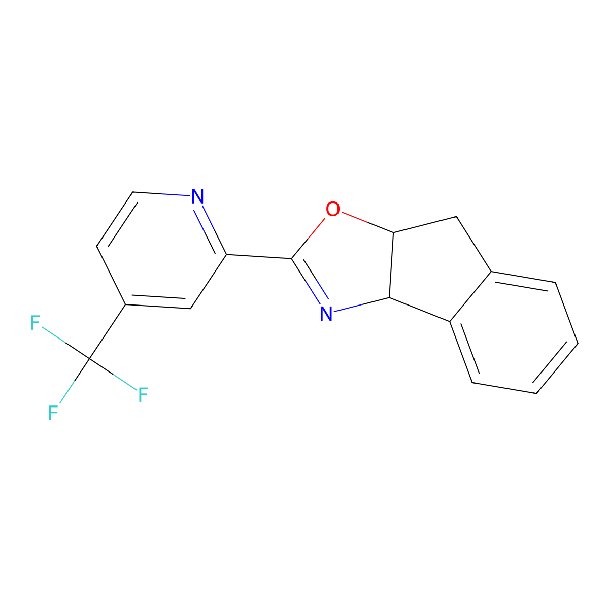 (3aR,8aS)-2-(4-(Trifluoromethyl)pyridin-2-yl)-3a,8a-dihydro-8H-indeno[1,2-d]oxazole molecular structure, CAS 2126903-00-0