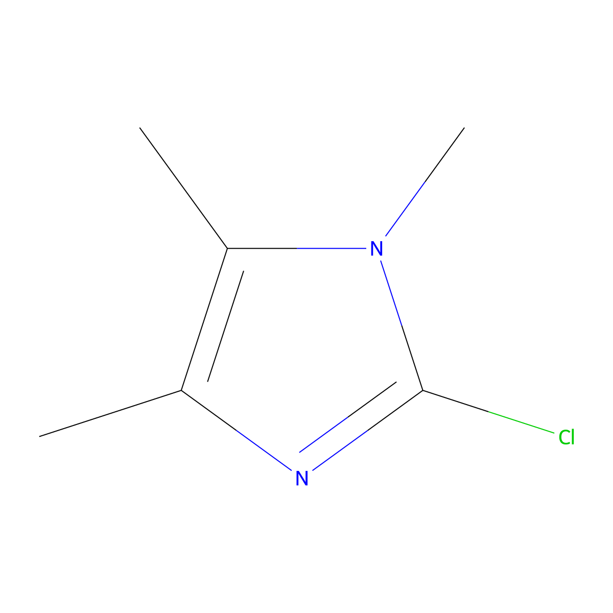 2-chloro-1,4,5-trimethyl-1H-imidazole molecular structure, CAS 212691-92-4