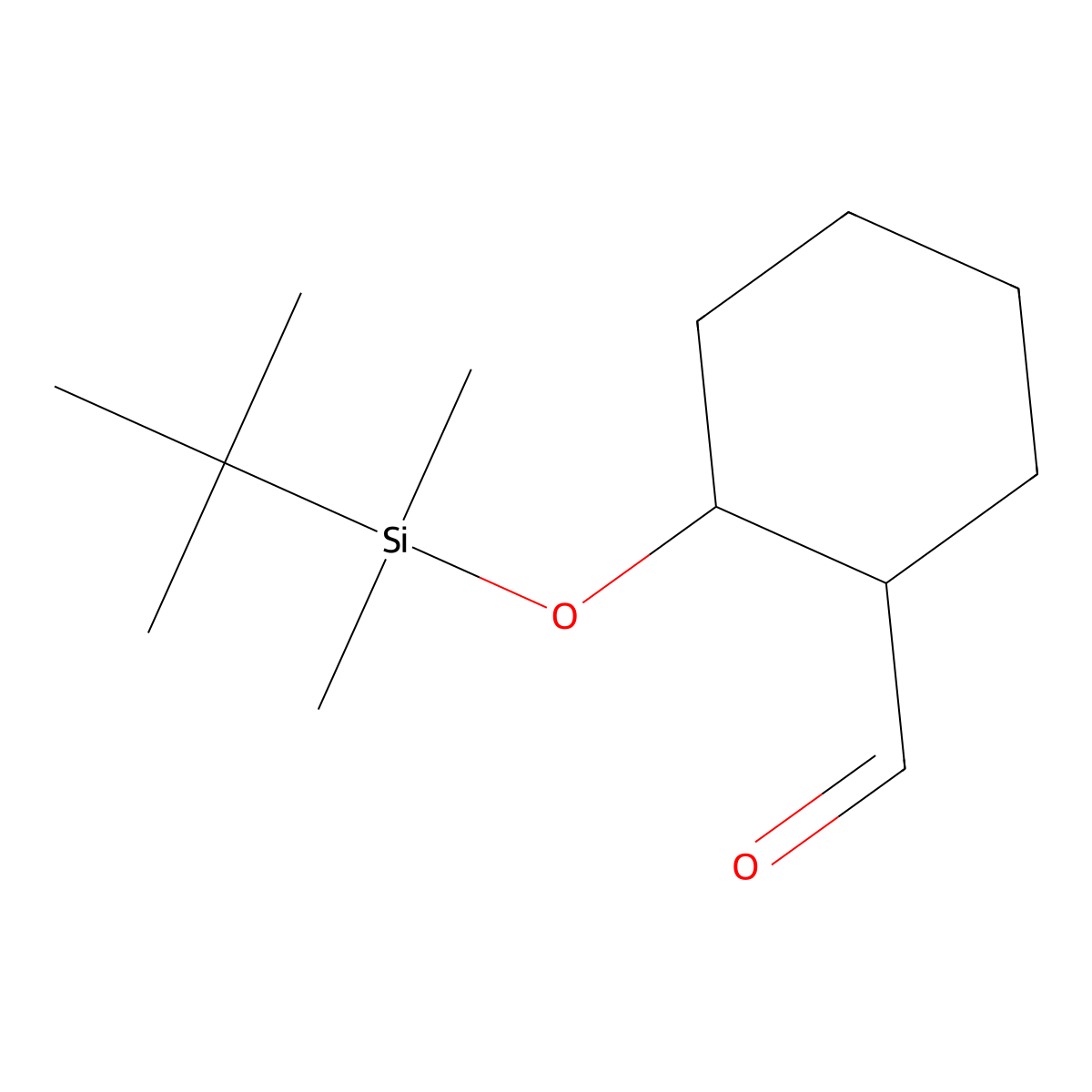 2-[(Tert-butyldimethylsilyl)oxy]cyclohexane-1-carbaldehyde molecular structure, CAS 2126913-47-9