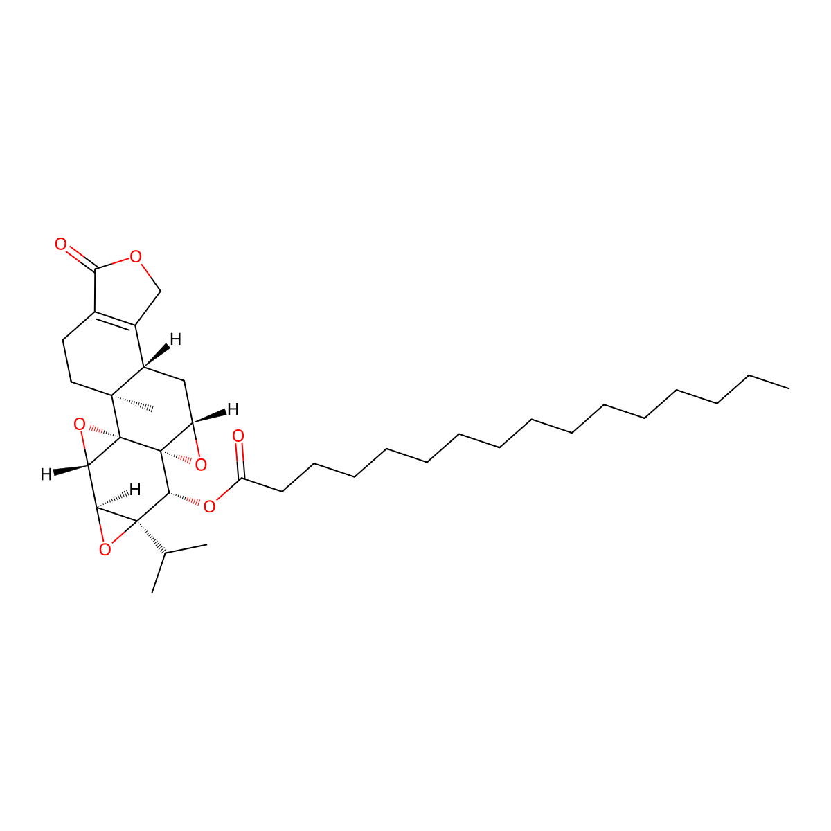 Triptolide palmitate molecular structure, CAS 2126920-51-0