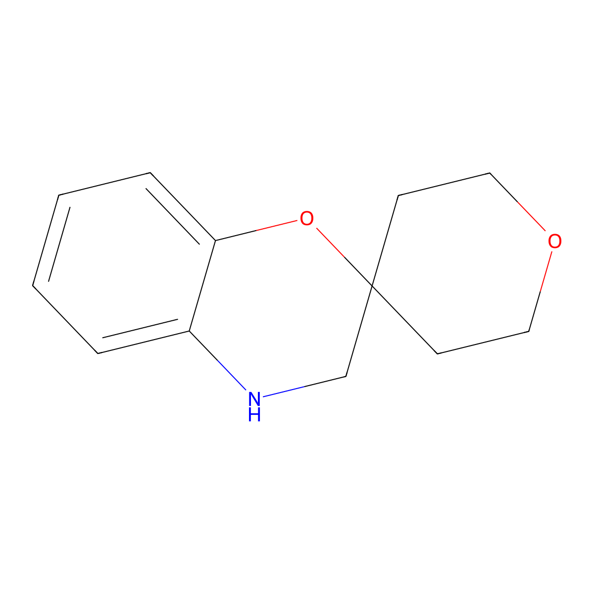 3,4-Dihydrospiro[1,4-benzoxazine-2,4'-oxane] molecular structure, CAS 2126935-75-7