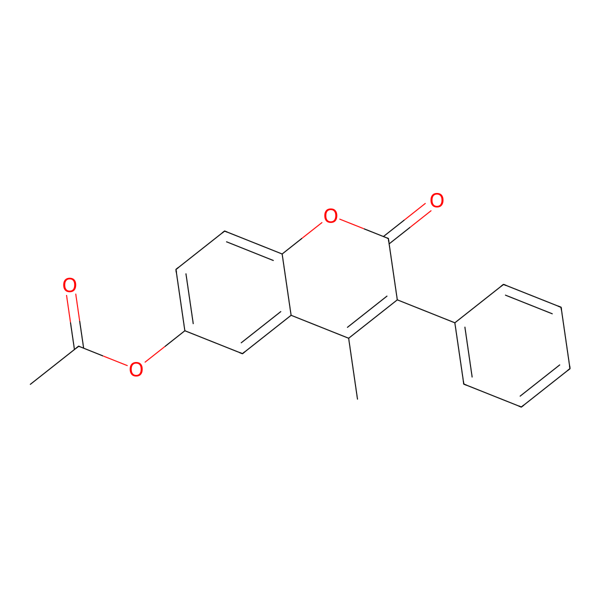 4-methyl-2-oxo-3-phenyl-2H-chromen-6-yl acetate molecular structure, CAS 212694-41-2