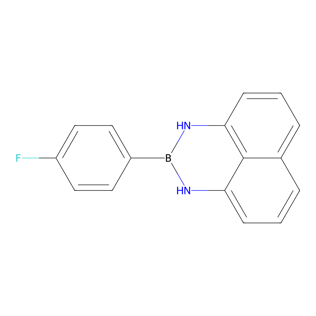 2-(4-Fluorophenyl)-2,3-dihydro-1h-naphtho[1,8-de][1,3,2]diazaborinine molecular structure, CAS 2126948-40-9