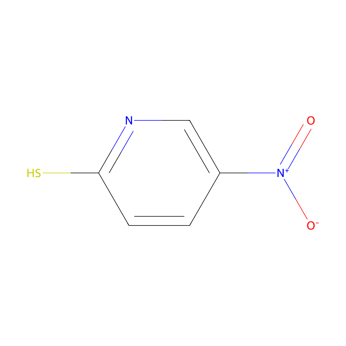 2-Mercapto-5-nitropyridine molecular structure, CAS 2127-09-5
